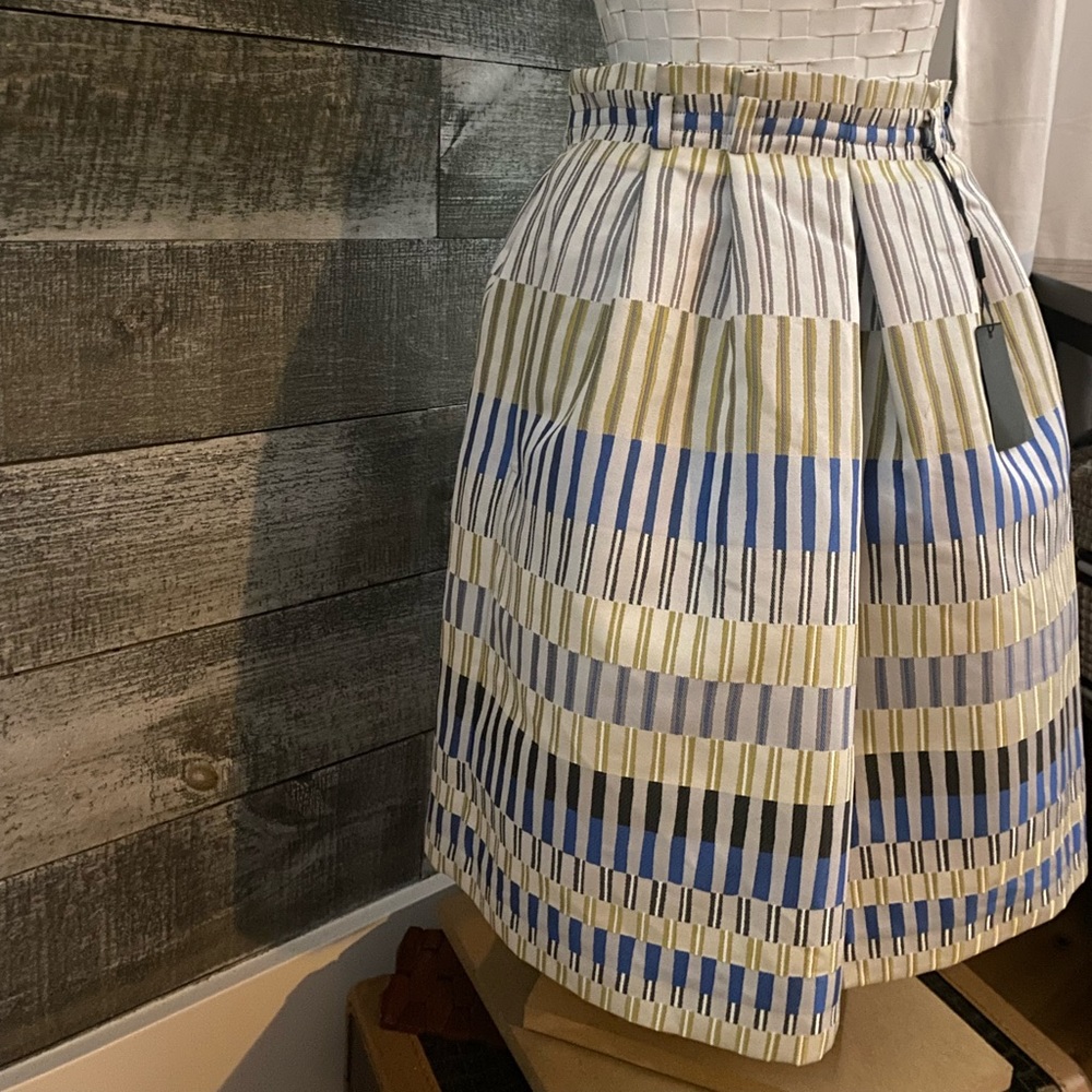 NWT Massimo Dutti Plaid Pattern Box pleated skirt - Picture 5 of 12